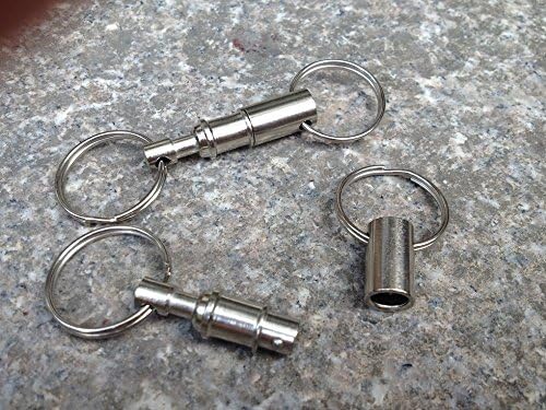 Detachable Pull Apart Key Rings Keychains with 2 Heavy Duty Split Rings(10 Pack) Silver