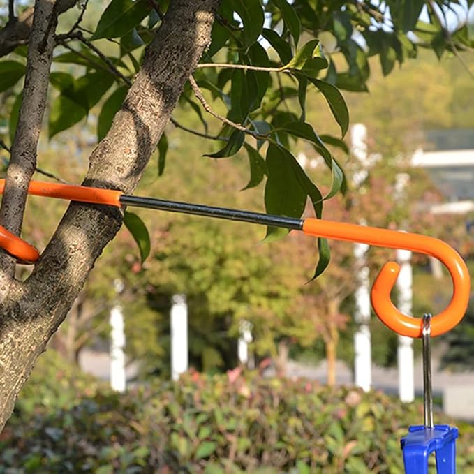 Alnicov 2PCS Camping Hook Hanger,Hook Lantern Lamp Hanger Tent Pole Post Hook Hanging for Fishing Camping Travelling Adventure,Orange