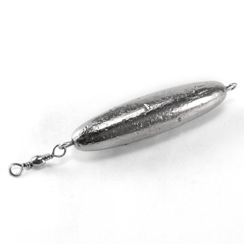 Dr.Fish 10 Pack in-line Trolling Sinkers with Swivel Torpedo Weight Lead Fishing Sinkers Double Ring Saltwater Freshwater Salmon Walleye Trolling 3/8oz