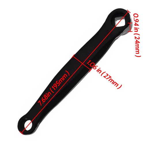 Bestookits Left Bike Crank Arm 170mm Bicycle Crank Arm for Electric Bicycle Folding Bicycle Hybrid Mountain Bicycle Road Bike (Left Diamond Hole Only, Style 1)