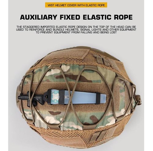 Tactical Fast Helmet Cover Set and Tactical Helmet Battery Pouch Counterweight Pouch Fit Size M/L Fast PJ BJ MH Helmet (BKCP/Black)