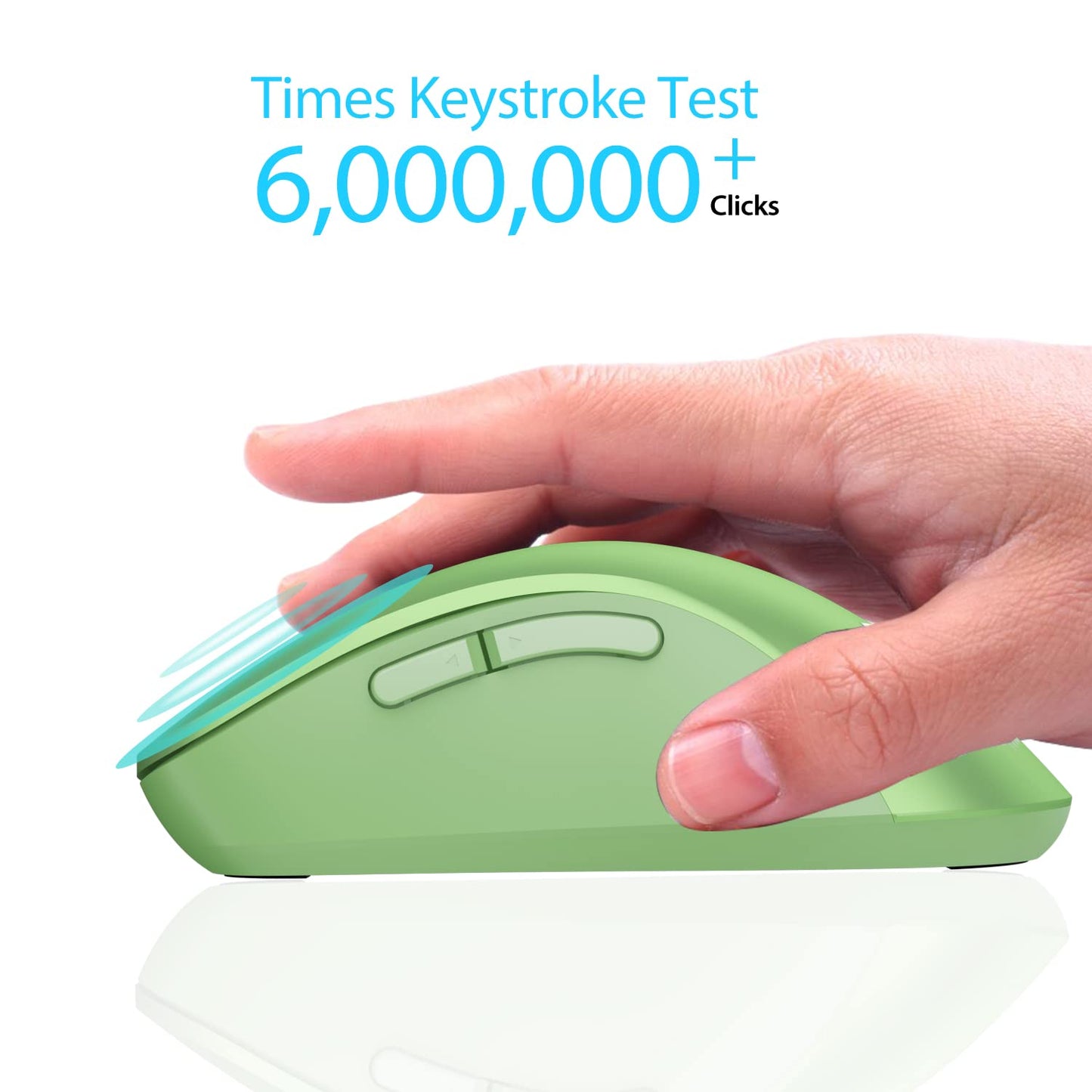 memzuoix 2.4G Wireless Mouse, 1400 DPI Mobile Optical Cordless Mouse with USB Receiver, Portable Computer Mice for Laptop, PC, Desktop, MacBook, 5 Buttons, Red