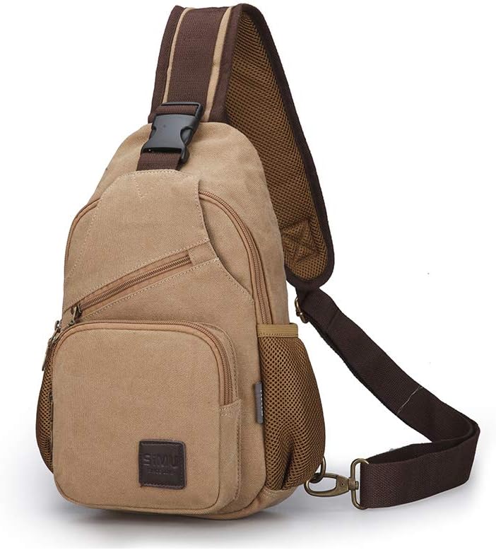Sling Bag Pack Canvas Shoulder Sling Backpack Small Crossbody Chest Bag for ipad mini