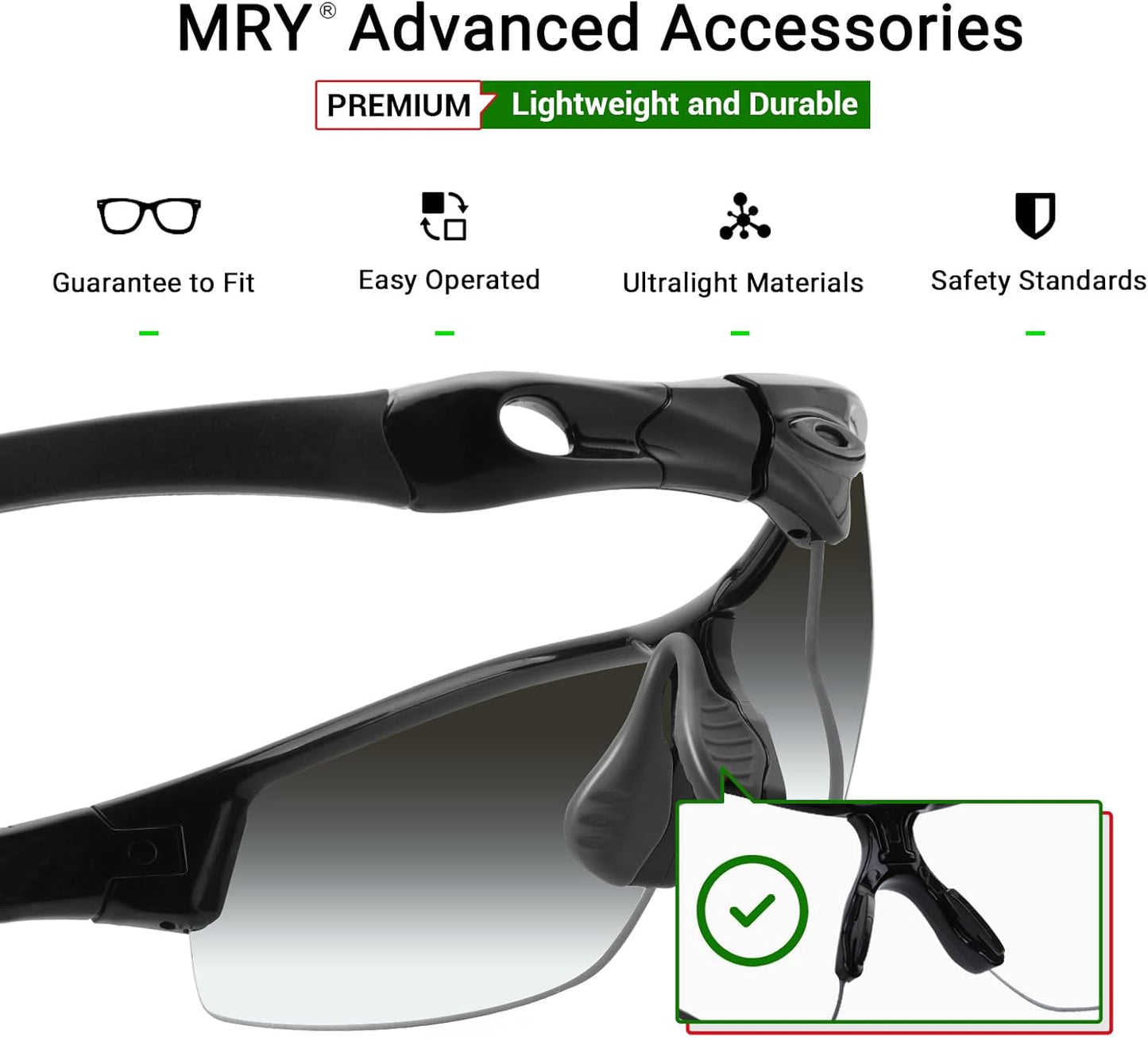 Mryok Replacement Nosepiece Nosepad for Oakley Radar Path EV RadarLock Sunglass