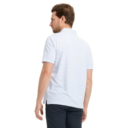 M MAELREG Striped Polo Shirts for Men Breathable Mens Collared Shirts Short Sleeve Performance Dry Fit Golf Polo