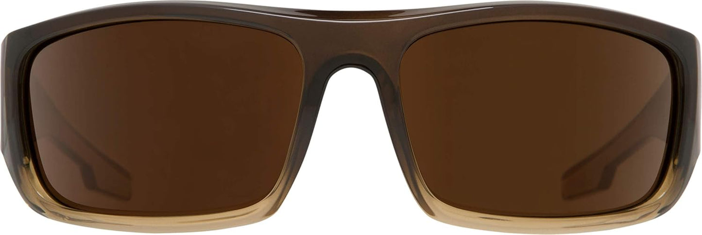 SPY Optic Piper, Rectangular Wrap Sunglasses, Color and Contrast Enhancing Lenses