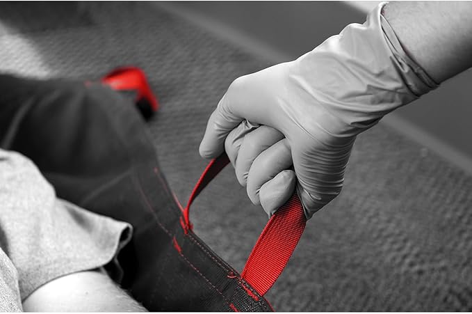 Rescue Essentials Brand Public Access QuikLitter, Red Nylon Handles, Non-Woven Fabric, 500 Lb Rated, Low Cost, Disposable for Patient Transfer, Casualty Evacuation