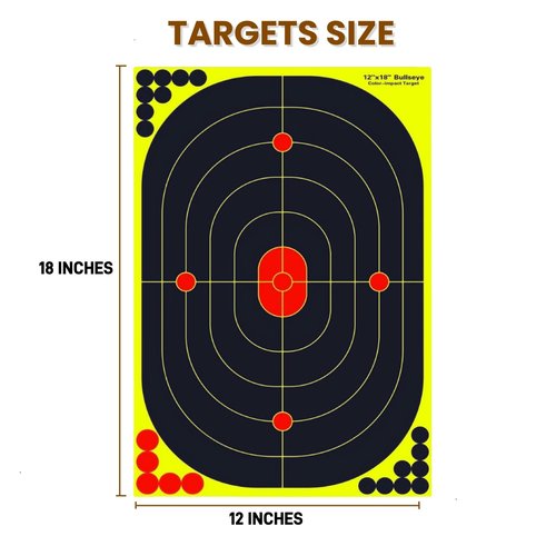 Lipulacer 12 x 18inch Splatter Shooting Targets Adhesive, Defensive Reactive Training Targets Bright Yellow for Outdoor Indoor Shooting Practice