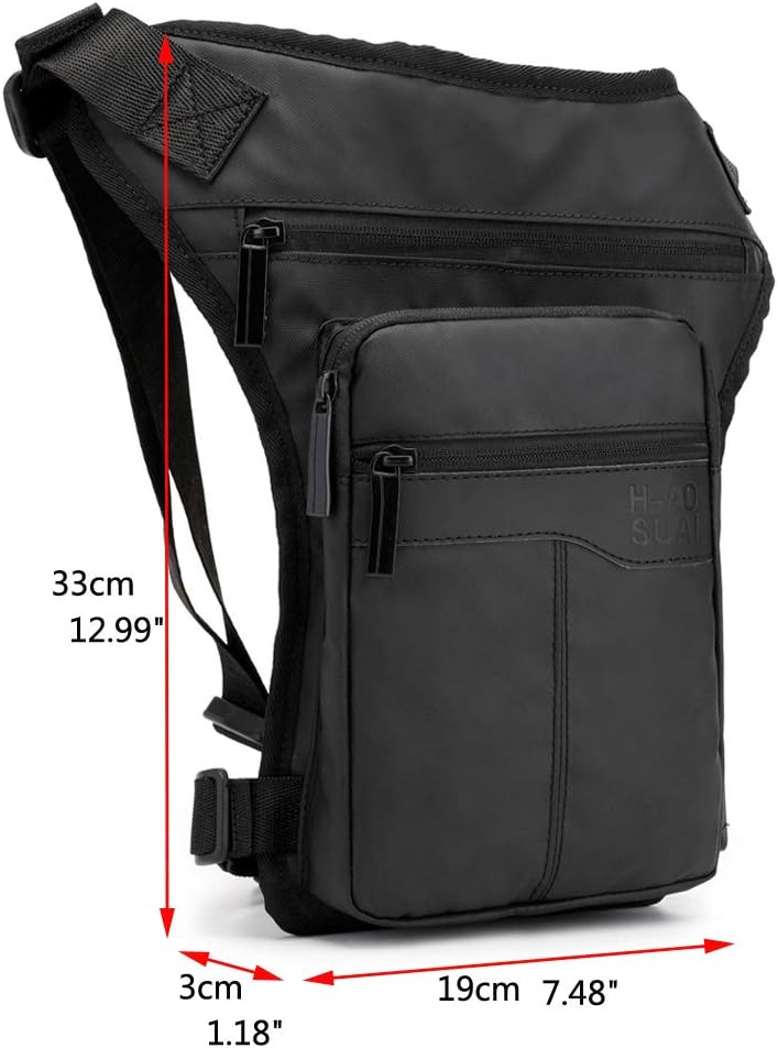 Nylon Drop Leg Bag Hiking Waist Pack for Men Women Tactical Motorcycle Bike Cycling Riding Travel Outdoor Sports Fanny Pouch