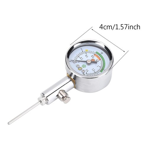Chazcool Ball Pressure Gauge, Basketball Air Guage, Stainless Steel Accurate Air Pressure Gauge for Football Soccer Basketball Volleyball and Other Balls