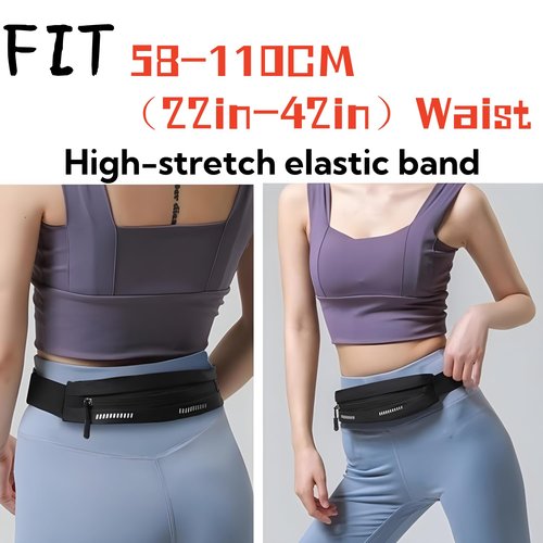 YITORMAN Running belts for women & Men,Slim running belt, Running belt for phone,phone pouch belt for walking,working,Travel Money Belt Running Gear Accessories Fits ALL Phones (Black)