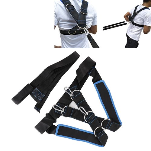 POENVFPO Harness Band, Weight Speed Sled Workout Tire Pulling Shoulder Harness and Assistance Trainer for Speed Strength Training