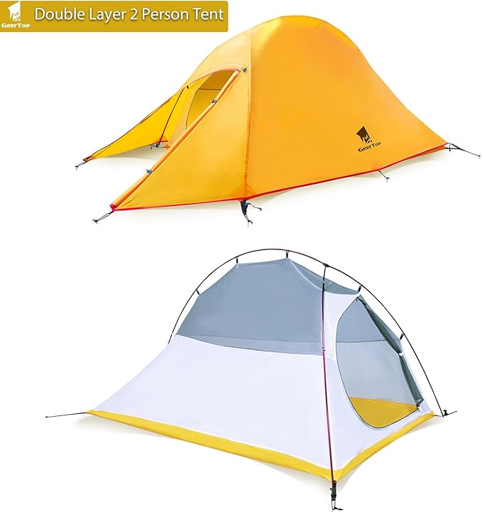GEERTOP Ultralight 2 Person Tent Waterproof Two Man Backpack Tents for Outdoor Camping Backpacking