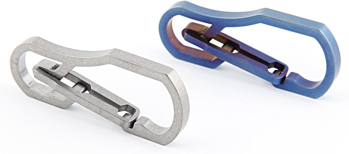 Titanium Multi Tools Keychain Hook EDC Tool Max-bearing 50KG Keychain for Hiking Camping Outdoor (Titanium)