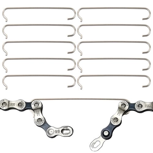 10PCS Bike Chain Hooks 304 Stainless Steel - PSLER Bicycle Chain Hook for Chain Repair Bicycle Chain Tool Bicycle Chain Accessories for Mountain Road Bicycle Bike