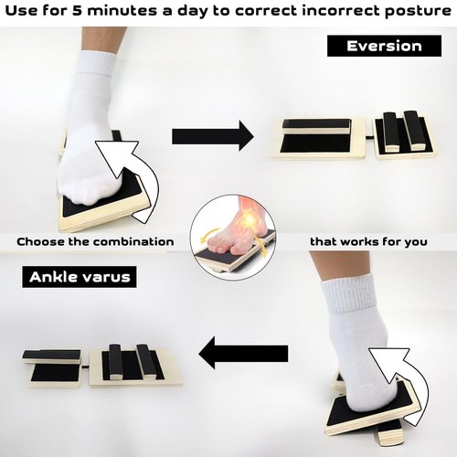 Ankle Balance Board，Aohcae Ankle Foot Strengthener Exerciser for Sprained, Single Leg Balance Board, Anti Slip Wobble Board, Foot Stretcher for Plantar Fasciitis Relief.