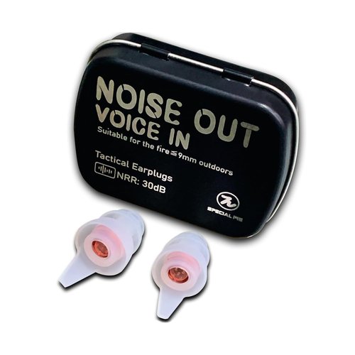 Shooting Earplugs for Pickup Sound, 30 dB NRR Hearing Protection - Silicone & Reusable Ear Plugs for Firing Range & Hunting, White