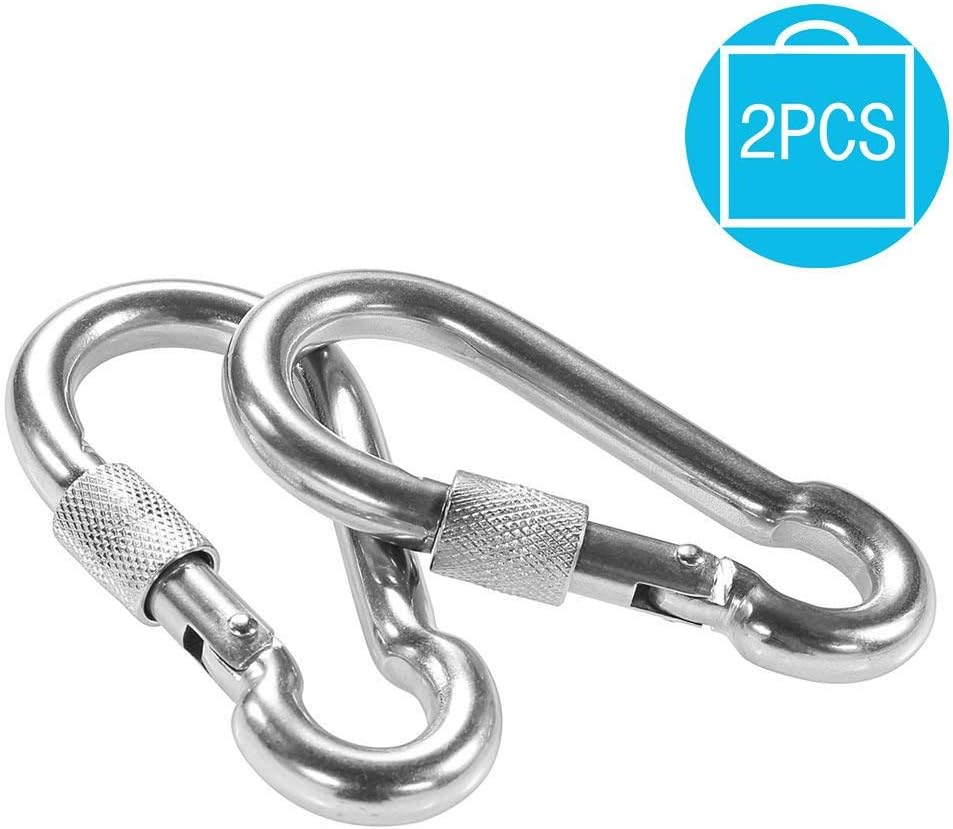 PROND Locking Carabiners, Heavy Duty Carabiner, 316 Stainless Steel Screw Lock Carabiner Hooks