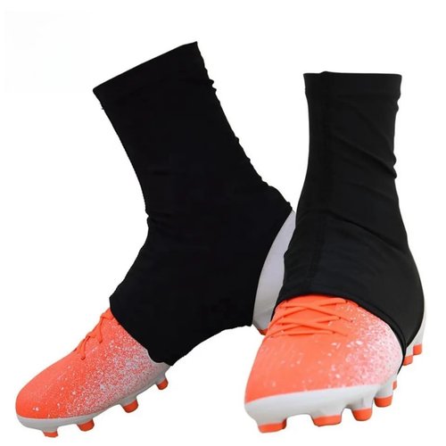 Sanseenia Football Spats/Cleat Covers, Cleat Socks, Cleat Sleeves for Soccer, Lacrosse, Baseball & Softball Youth Adults, Cleat Spats Keeps Cleats Tied Turf Pellets Out (Black, Small)