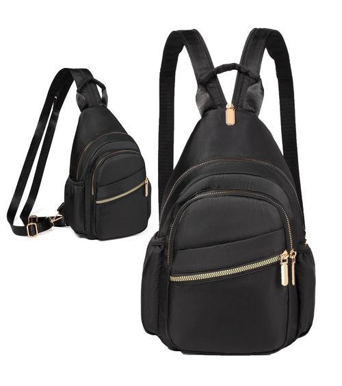 Xsecnua Small Crossbody Sling Bag for Women, Mini Backpack Sling Backpack Convertible, Chest Bag for Hiking Daypack