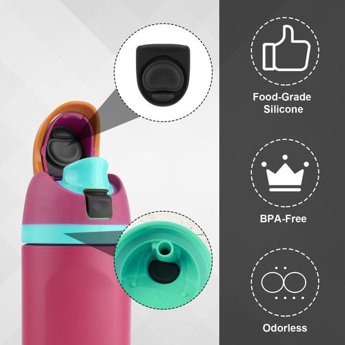 lasuroa 7pcs Water Bottle Replacement Parts for Owala, Water Bottle Seal Ring Stopper Replacement Button Replacement Water Bottle Accessories Compatible with Owala FreeSip 19/24/32/40oz