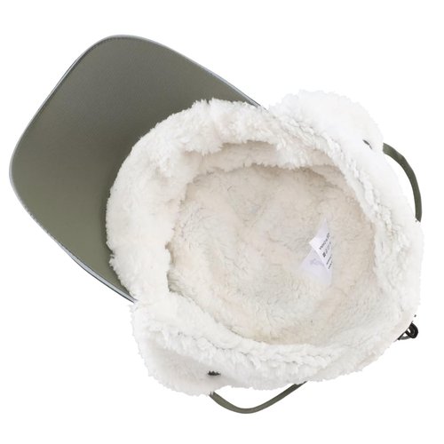 Connectyle Men's Sherpa-Lined Baseball Cap Water-Resistant Winter Hat Reflective Adjustable Sports Hat Light Army Green