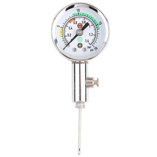 Chazcool Ball Pressure Gauge, Basketball Air Guage, Stainless Steel Accurate Air Pressure Gauge for Football Soccer Basketball Volleyball and Other Balls