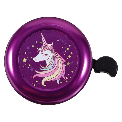 Unicorn Bike Bell for Girls, Purple Pink Bike Bell for Bicycle Scooter Bike Accessory(Purple)