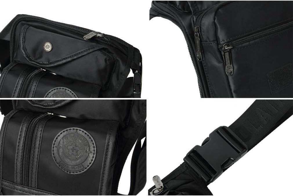 Nylon Drop Leg Bag Hiking Waist Pack for Men Women Tactical Motorcycle Bike Cycling Riding Travel Outdoor Sports Fanny Pouch