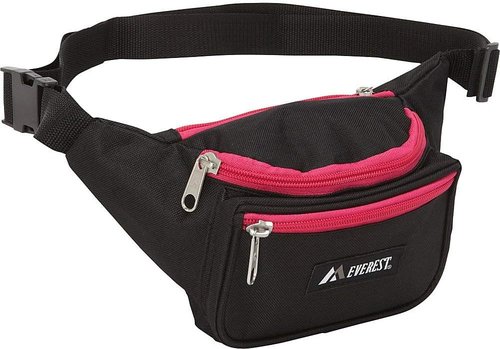 Everest Signature Black Waist Pack - Versatile One Size Travel Bag
