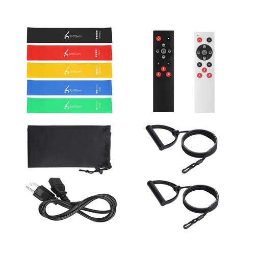 Softgym Resistance Loop Exercise Bands with Set of 5 and Carry Bag,1 Set Exercise Bands,2 Remote Controls,A Power Cord