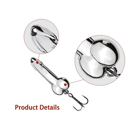 4Pcs Funny Fishing Lures for Freshwater and Saltwater Top Water Bass Fishing Lures Freshwater Saltwater Fishing Lures for Bass Swimbaits Bass Fishing Gear Fishing Gifts for Men Fishing Accessories