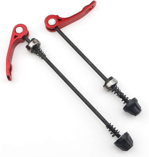 Black/Blue Quick Release Bicycle Hub Front & Rear Bicycle Axle Hollow Shaft Fit for Road Bike, Mountain Bike, MTB, BMX, 2 Pairs