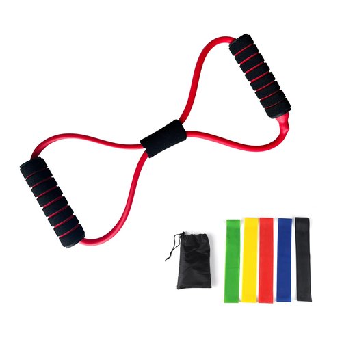 Resistance Bands, Figure 8 Exercise Bands for Women Men, 8 Shaped Resistance Bands for Arms, Chest Expander, Yoga Gym Fitness Pulling Rope 8 Word Elastic for Exercise Muscle Training Tubing