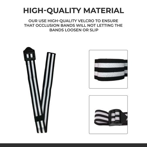 Happy Feet Blood Flow Restriction Bands - Resistance Bands for Glutes, Legs, Arms Training & Hip Building – Weightlifting Fitness Exercise Straps for Men & Women – Pack of 4