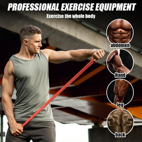 Resistance Bands for Working Out, Pull Up Assistance Bands Set for Men & Women,Latex Workout Bands, Eexercise Bands Resistance for Body Stretching,Muscle Training and Physical Therapy (5pcs) (5PCS)