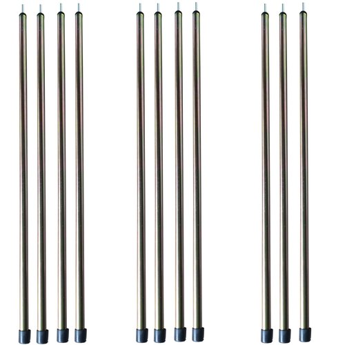 DANCHEL OUTDOOR Short Guy Poles for Canvas Bell Tent Camping, Windproof Galvanize Steel Durable Yurt Tent Pole Glamping Gear Accessories, 11PCS