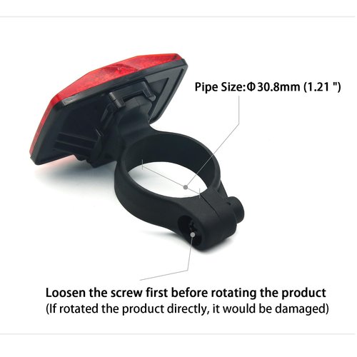 DEMYPROX Bicycle Rear Reflector for Seatpost (Red)