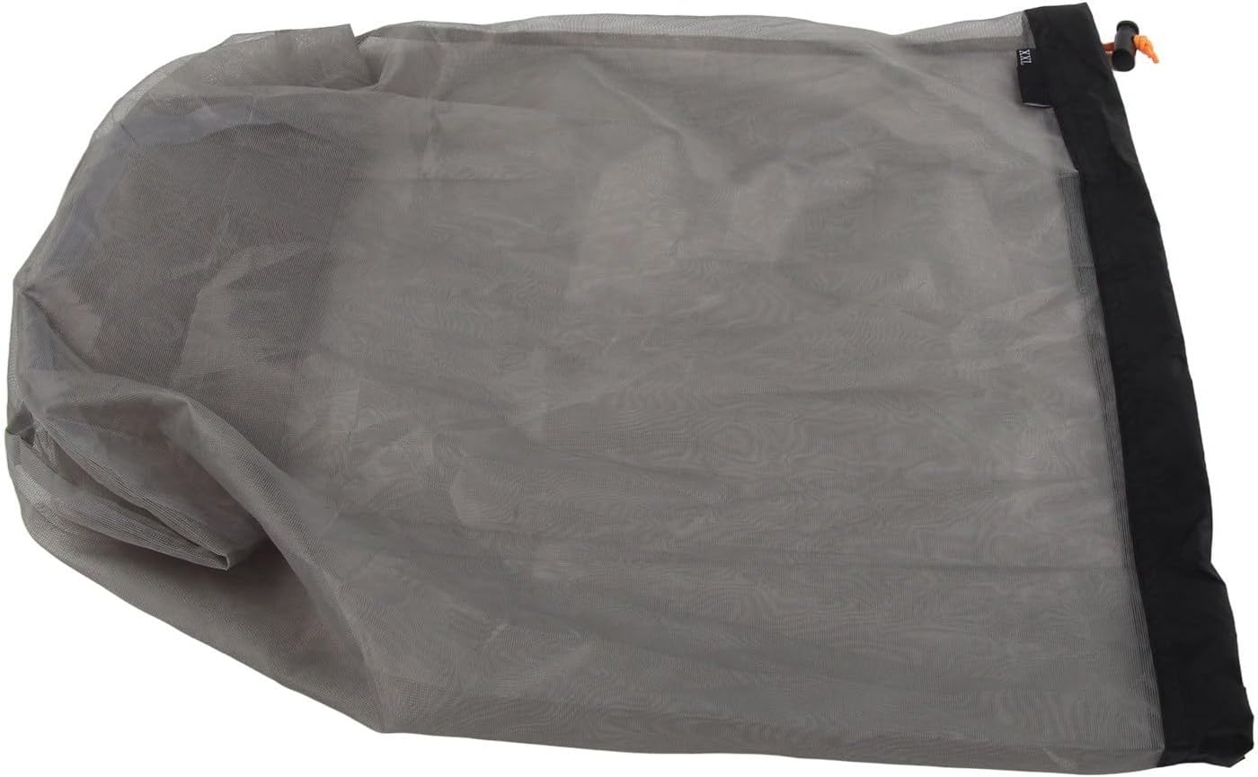 Mesh Stuff Sack Light Weight Nylon Mesh Drawstring Storage Bag for Travelling Hiking Camping Stuff Storage(Orange M)