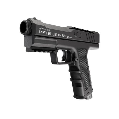 Pistelle X-68 .68 Caliber Training Pistol Paintball Gun Marker CO2 Powered 35-50 Joules Factory Production Version (Black)