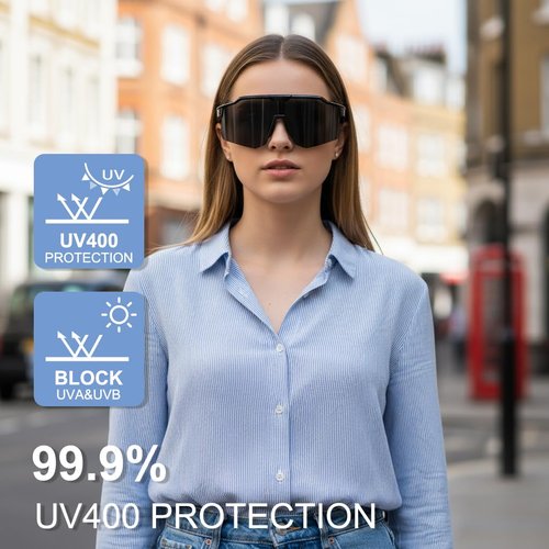 OULAIQI Polarized Cycling Fishing Sunglasses for Men Women,Youth Baseball Glasses,UV400 Protection Sports Glasses