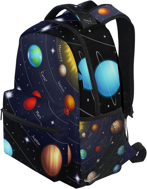 Backpack Universe Space Galaxy Solar System Shoulder Bag Daypack Travel Hiking for Boys Girls Men Women