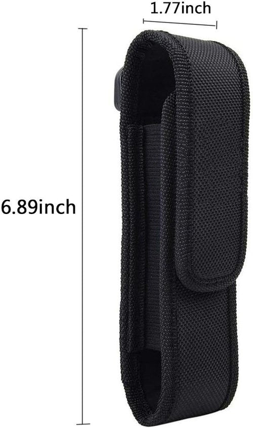 2 Pcs Flashlight Holster Pouch Holder Flash Light Belt Pouch Carry Case for 5"-7" Tactical Flashlight with Stretch Capability&Durable Nylon