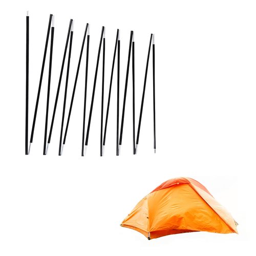 Tentilt Tent Poles Replacement 9.5mm 3/8", Pre-Assembled Black Aluminum Tent Poles 20ft 1.5 inches, 7001 T6 Heated Tent Rod 1 Pole Pack