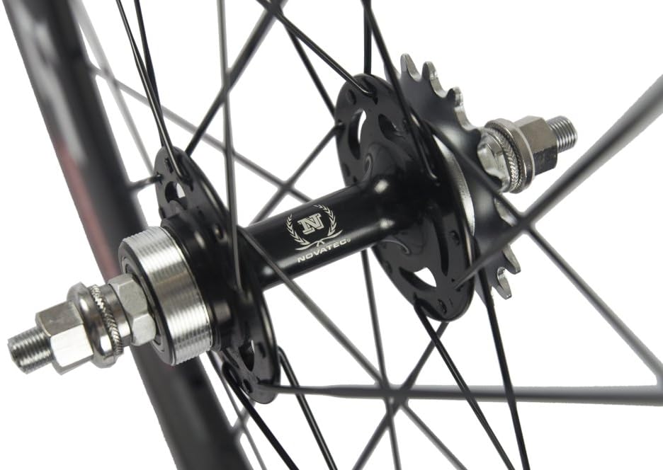 Superteam 88mm Carbon Clincher Fixed Gear Bike Wheelset 23mm Single Speed Wheel
