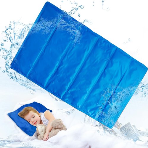Ice Cooling Mat, Gel Cooling Cold Mat Pain Relief, Injuries Mesh Fabric Hot Cold Therapy Pack for Back, Shoulder, Knee (19×35in)