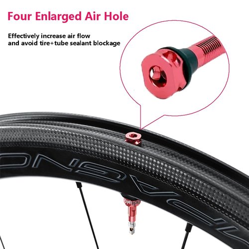Ridenow Tubeless Valves - 45mm/65mm/85mm Presta Valve Stem for Mountain, Road, and Off-Road Bikes -Black