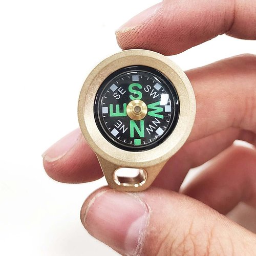 Dr.Metalleung Compact Pocket Brass Compass Brass Compass Small Compass Essential EDC Orienteering Tool for Hiking, Camping, Survival, and Outdoor Adventures | Durable & Stylish Design