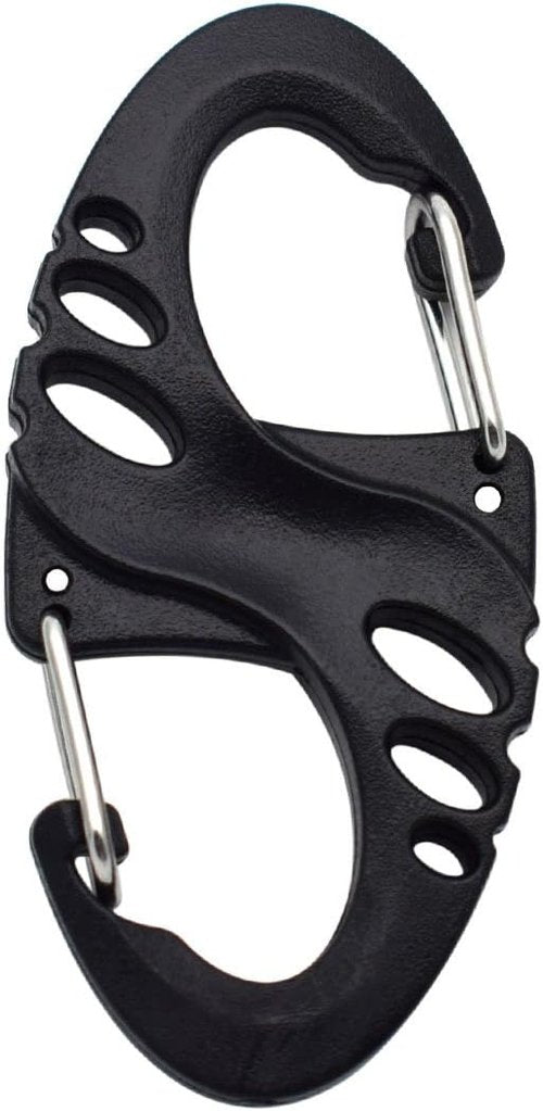 12 Pack S Shaped 8 Shaped Snap Keychain Hook Clip Outdoor Camping for Molle Backpack Hanger Buckle Quick Release Keychain