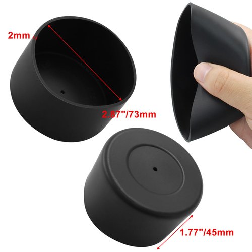 Coufce 2.8-3in Protective Silicone Boot Sleeve, Black Anti-Slip Bottom Cover for Hydroflask/Stanley/Simple Modern Cup